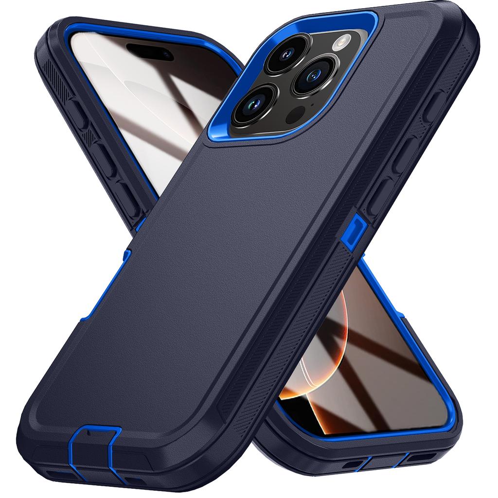 Shockproof Defender Armor Phone Case for iPhone 17 Air 13 12 14 15 16 Pro Max Plus Camera Protection Shockproof Kickstand Cover