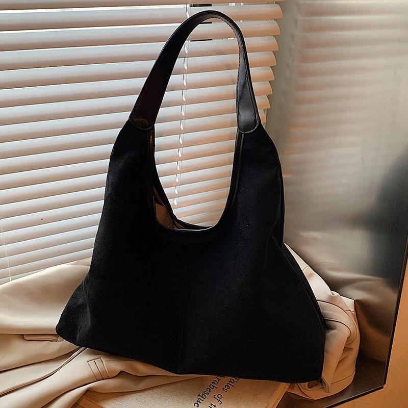 

Сумка для матери и ребенка из замшевой текстуры, простая женская сумка, модная универсальная сумка чёрный