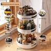 Multi-Layer Rotating Kitchen Seasoning Rack for Countertop Bottle and Jar Storage