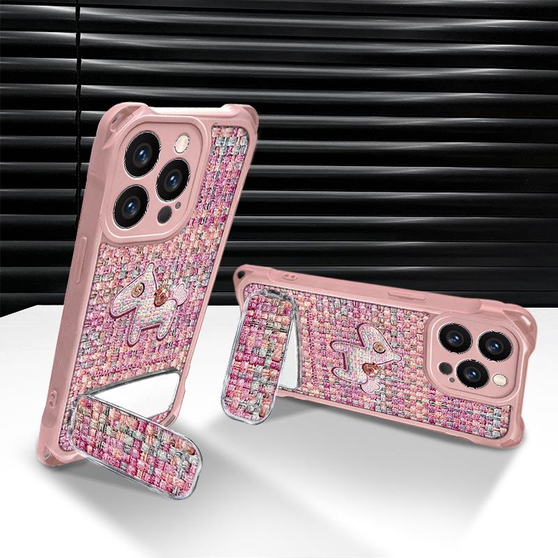Pony is suitable for Apple 16pro mobile phone case 17 bracket 15/14pro cute 13 anti-drop 12 all-inclusive new women