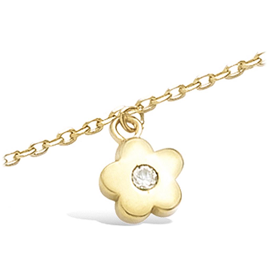 Les Trésors De Lily [G9393] - Pozlacený řetízek na kotník 'Flora' - 8 mm