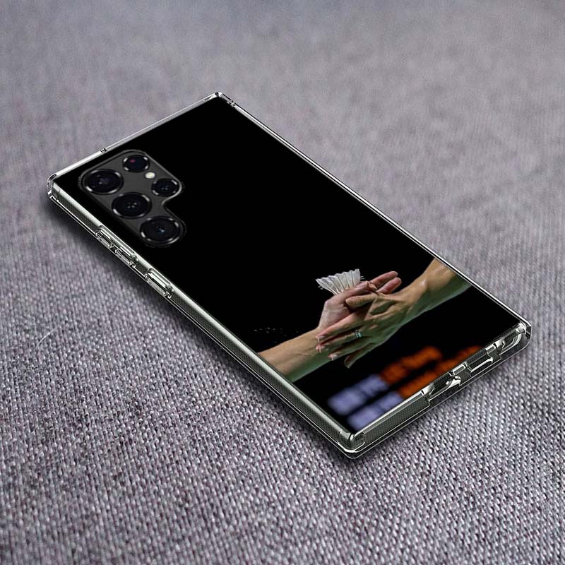 Badminton Sport Phone Case For Samsung Galaxy S24 S23 S21 S20 FE S22 S26 Ultra S25 Edge S10 Plus Cover Clear TPU Capa Shell Coqu