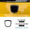 ABS Carbon Fiber Style Pattern for Abarth 595 695 2012 2013 2014 2015 2016 2017 2018-2024 Fiat 2008-2024 Car Badge Frame Cover