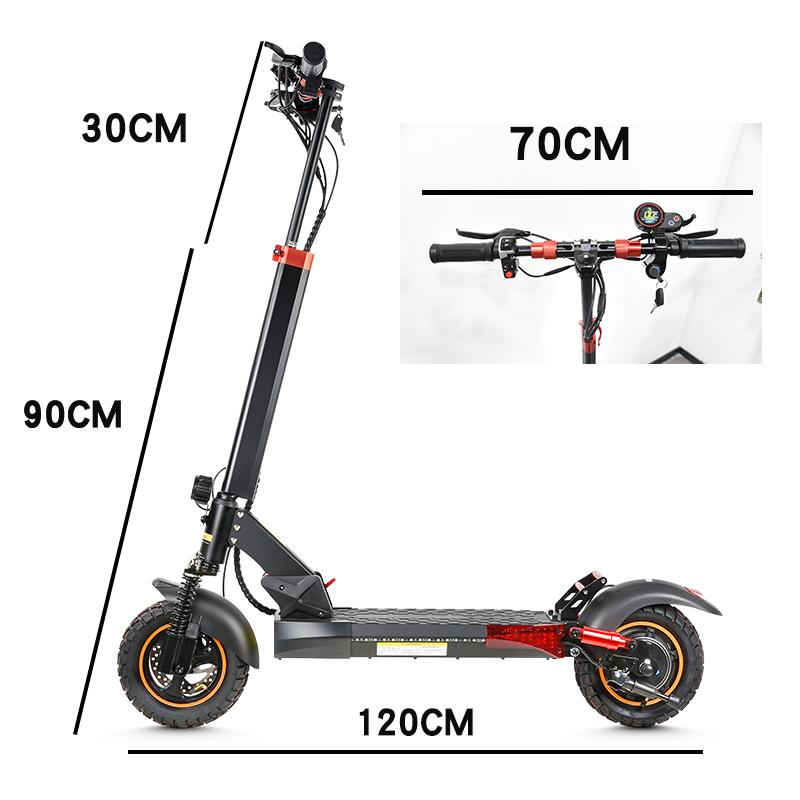 10" All-Terrain Electric Scooter - 800W Peak, 45 km/h, 40 km Range, Dual Disc Brakes