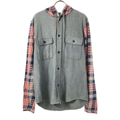 N.HOOLYWOOD Made In Japan Check Long Sleeve Parker 36 Blue Shirt Men's Used