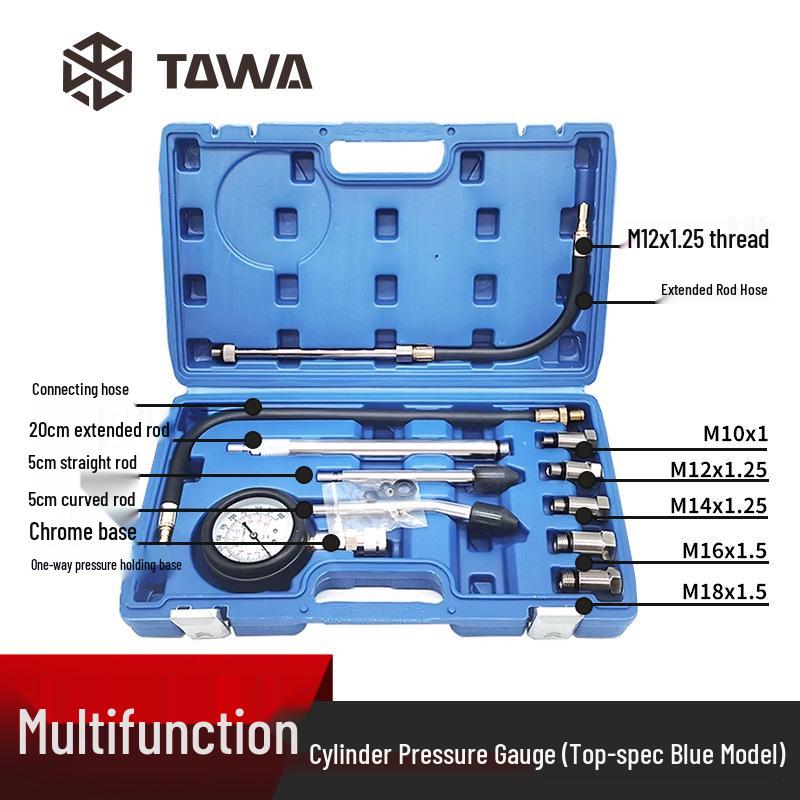 Dual-Meter Cylinder Pressure Gauge for Cars and Motorcycles - Multifunctional Diesel Vehicle Tester