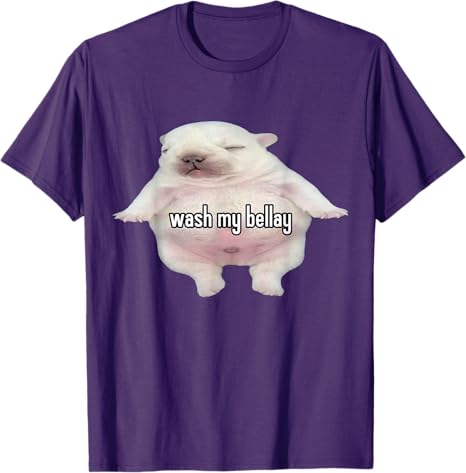 Pibble Meme Wasch meinen Bauch Lustiges T-Shirt Y2k Humor Niedlicher Pibble Hund Grafik Spruch T-Shirt Schöne Tierdruck Kurzarm Blusen