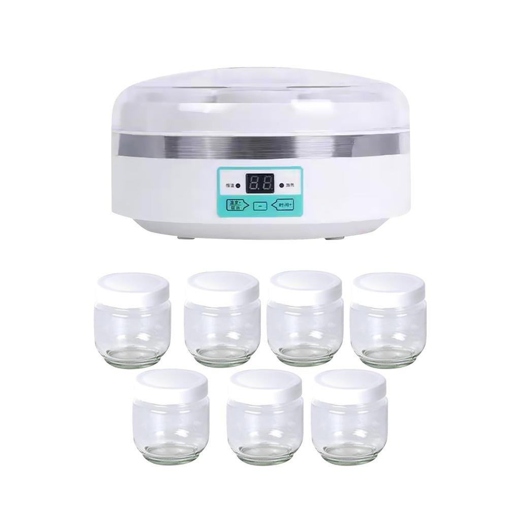 Yogurt Maker with 7 Glass Cups Automatic Makers for Cafe Kitchen Home