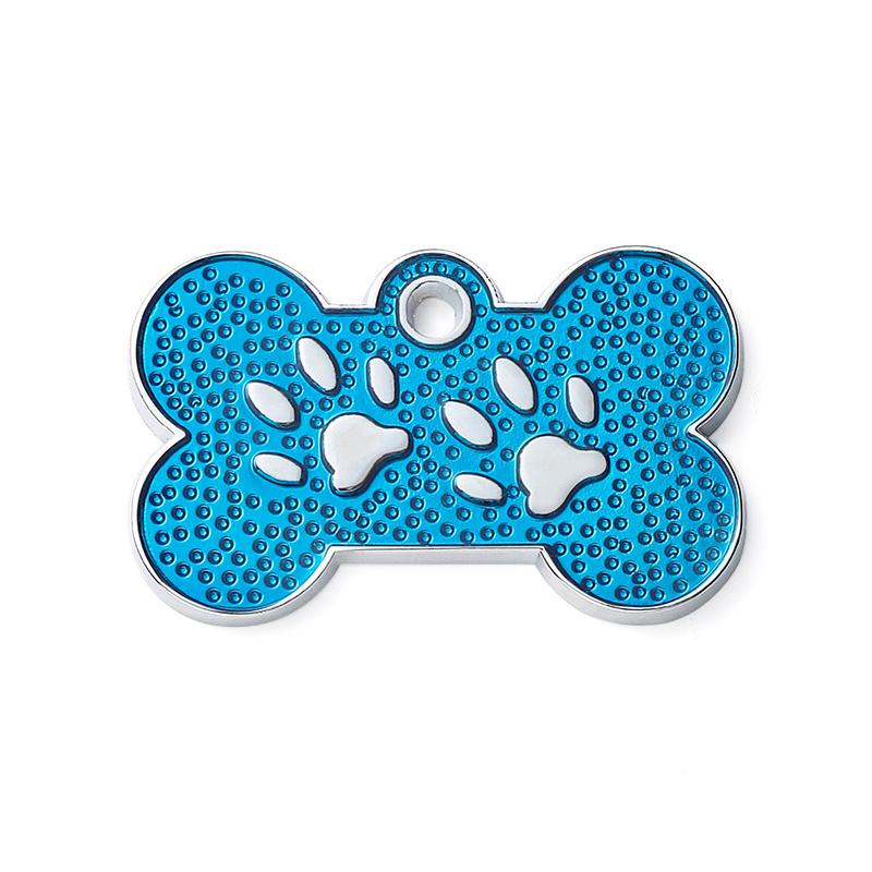 Dog Bone ID Tag-Solid Zinc Alloy Pet Name Plate with Laser Engraving Durable Anti-Lost Identity Charm for Dogs & Cats