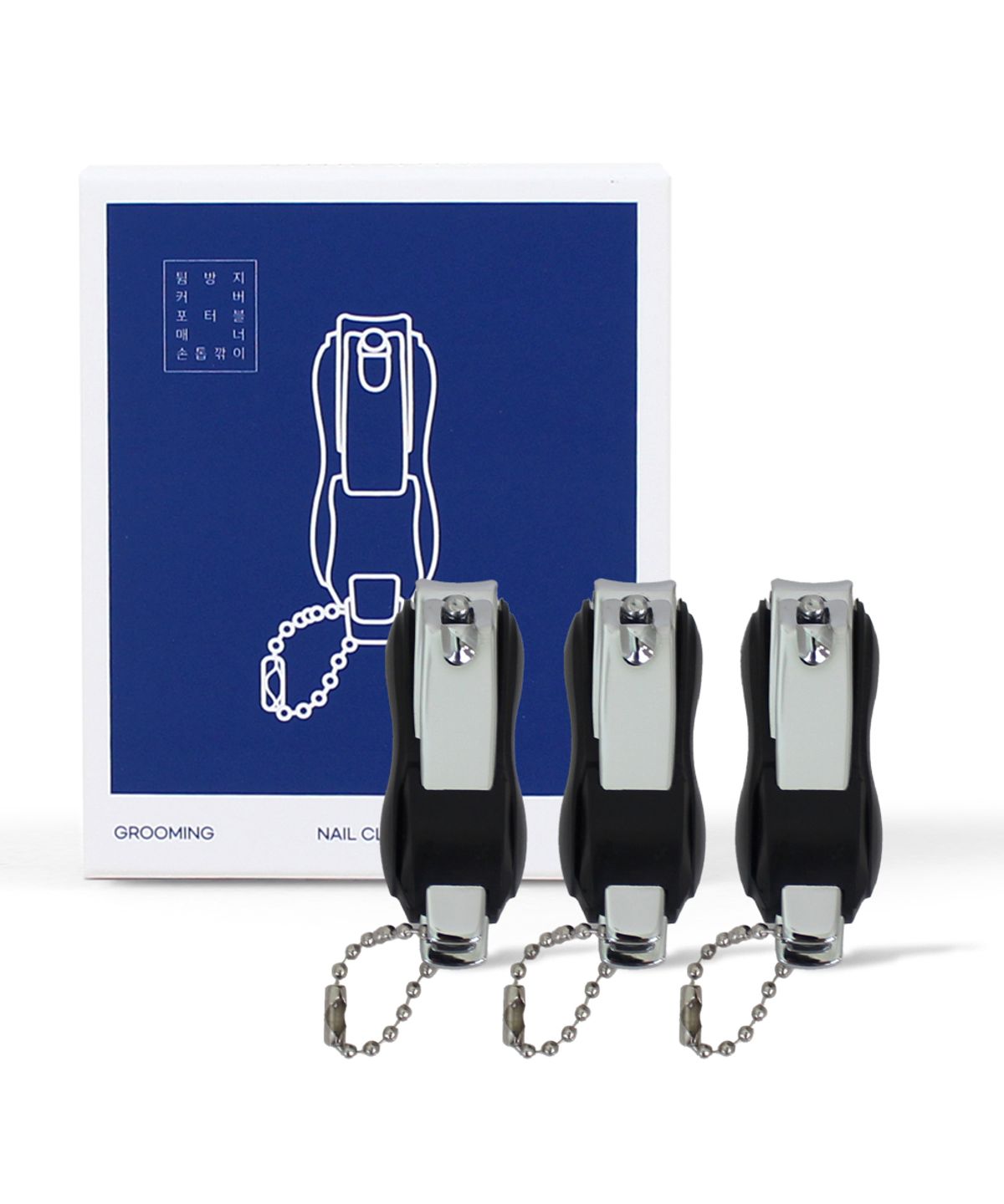 Gentoolman Domestically Produced Anti-Splatter Cover Portable Manner Nail Clippers 3-Piece