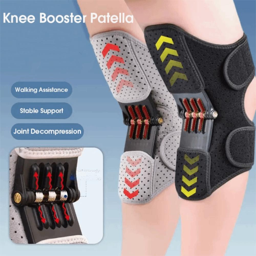 2PCS Non-slip Knee Booster Support Adjustable Spring Force Stabilizer for Knee Power