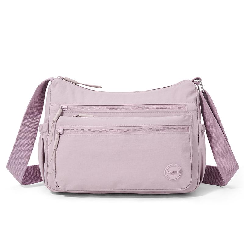 Damska torba na ramię/crossbody, mała kwadratowa, dużej pojemności, z wieloma kieszeniami, w jednolitym kolorze