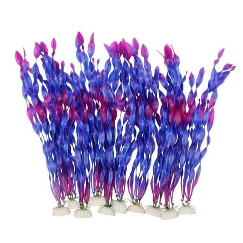 5 Pcs Artificial Seaweed for Aquarium Plastic Plant Decorations Multicolor Artificial Fish Tank Ornament Grass
