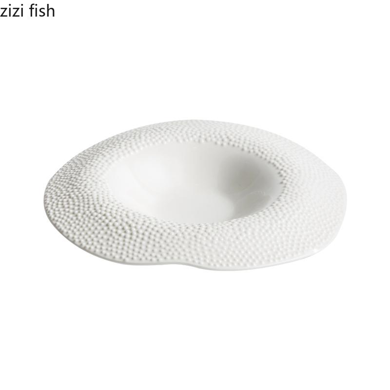 Creative Ceramic Dinner Dish Steak Plate Home Furnishing Irregular Shape Tableware Dessert Trays Creative Tableware Pasta Plates