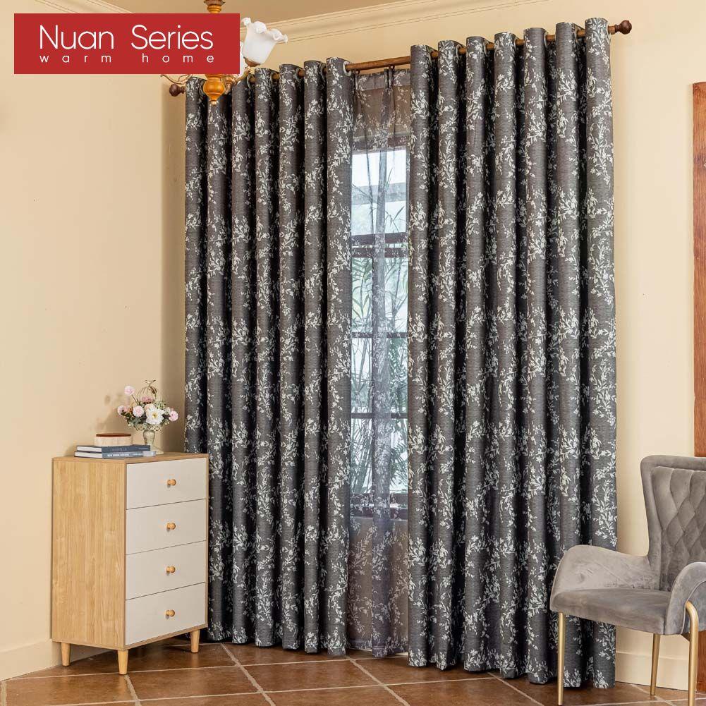 1PC Nuan Series French Antique Style Versatile Printed Curtains Full Blackout Curtains for Bedroom Living Room Balcony Window for Home Decor