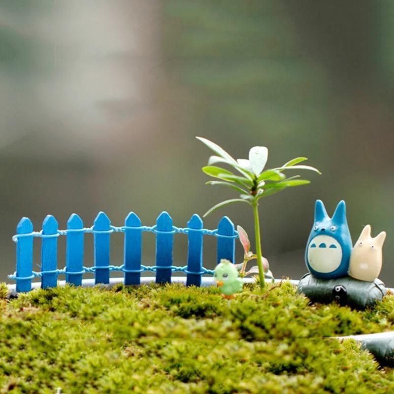 Mini Wooden Micro Landscape Fence, DIY Dollhouse Ornament for Succulent Pot, Fairy Garden Bonsai Terrarium, Miniature Home Gardening Decor Supplies
