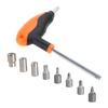 T-wrench Tools with 6/8/10/45mm TX-Star Bit Socket 60029070300 Multifunction Metal T-shaped Wrench Hand Tools