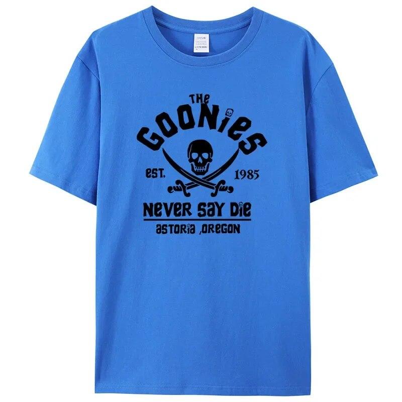 Fun Hip-hop T-shirt for Men and Women, Oregon Pirate Flag Never Say Die Casual T-shirt, Cotton Breathable Popular Short Sleeved Top
