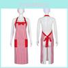 Unisex Anime Costume With Striped Apron And Chef Hat For Cosplay Events And Themed Parties