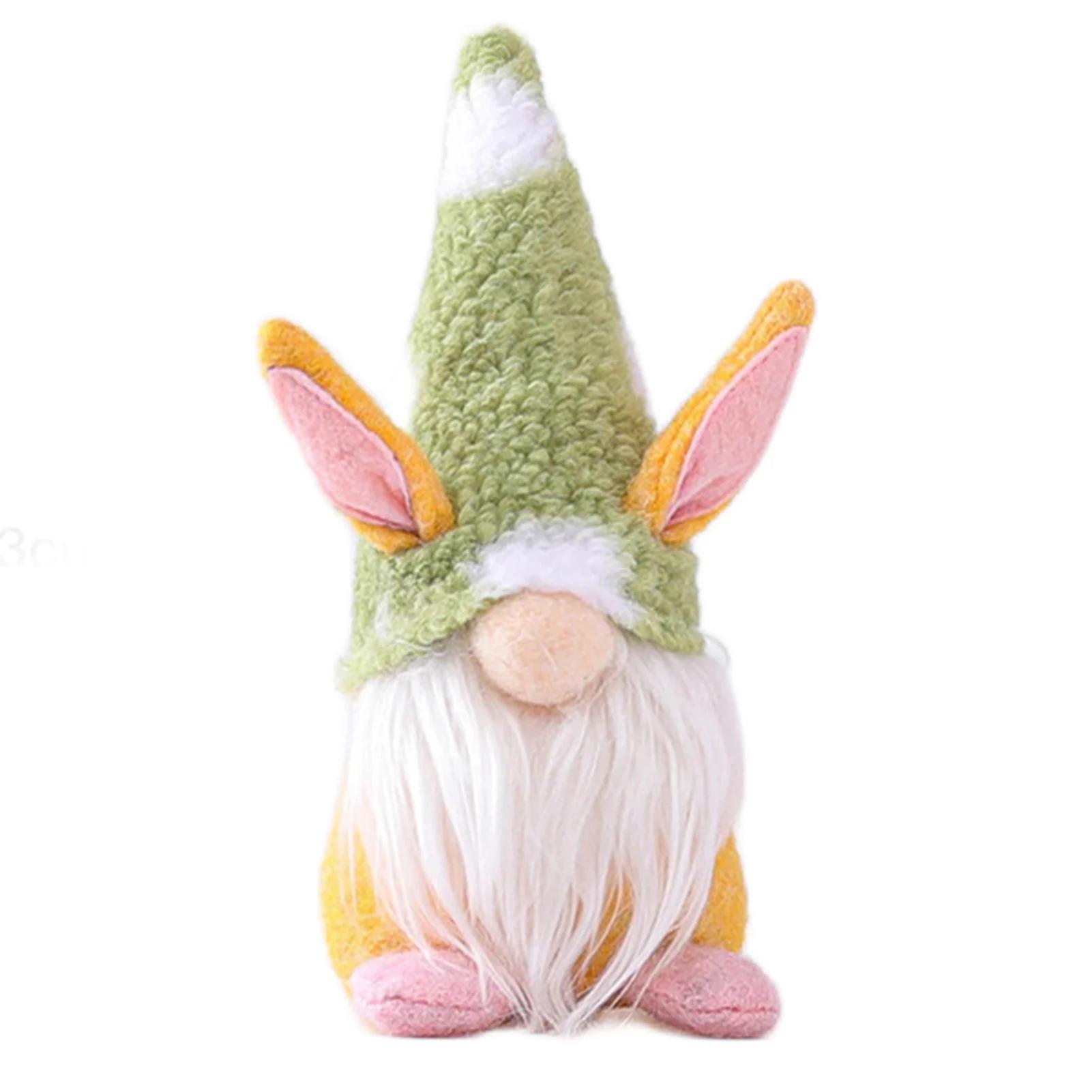 

2023 Милый пасхальный кролик, гном, украшение, стоящее, идеальный подарок для семьи, друзей, детей, плюшевая мягкая кукла ручной работы