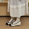 Women Ballet Internal Elevation Shoes Shallow Slip On Shoes Eelgant Dress Ladies Mary Jane Shoes Spring Concise Zapatos De Mujer