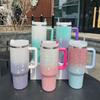 304 Edelstahl 40 oz Isolierter Reisebecher mit Griff Strohhalm Vakuum Doppelwandige Tasse Büro Auto Zuhause