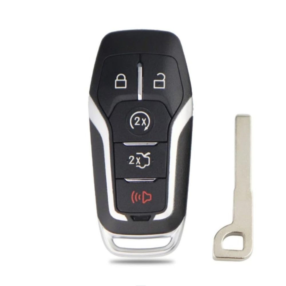 

[Qicarkey] Корпус ключа-брелока с 5 кнопками, Черный АБС-пластик и металл, Бесключевой доступ чёрный