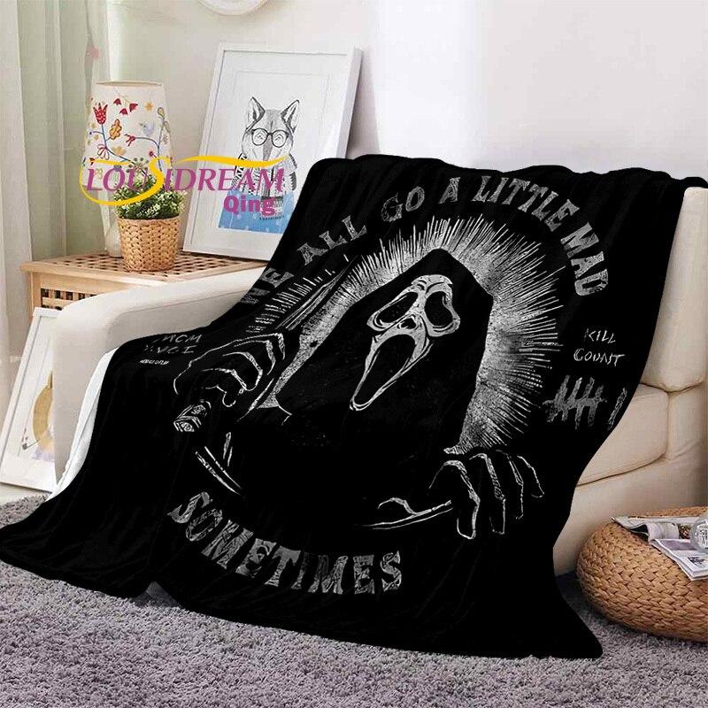 CASAAGUSTO Manta Bohemia Decorativa en Blanco y Negro con Borla, Manta Bohemia de Franela Estampada para Silla, Cama, sofá, sofá (50 x 60 Pulgadas