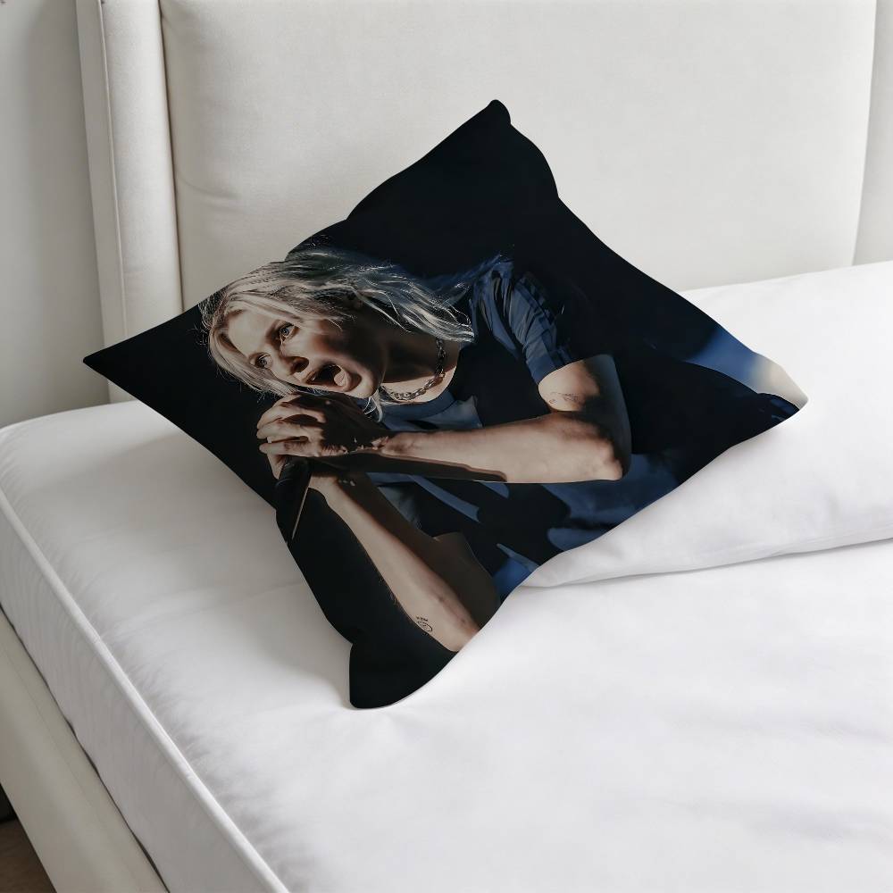 Singer EEmily AArmstrong Fashion Square Pillow Case Durable Throw Pillow Cover for Sofa Couch Chair
