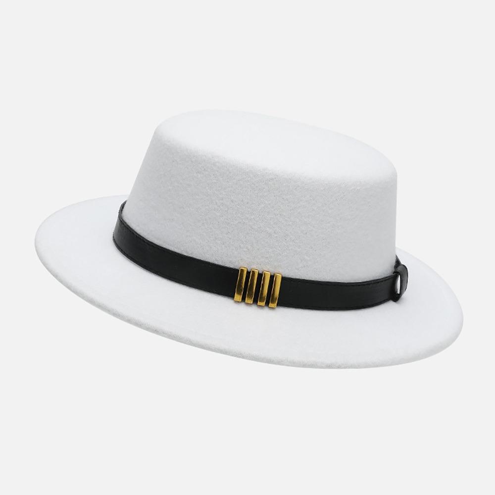 Warm Formal Hat Belt Ornament Opper Hat Trendy Bucket Hat Autumn and Winter