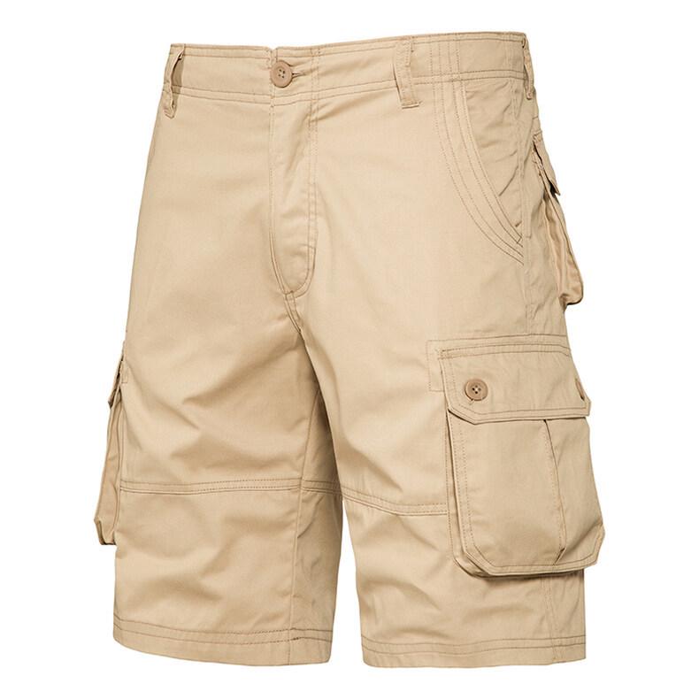 Men's Summer Multi-Pocket Cargo Bermuda Shorts - Casual, Lightweight Mid-Length