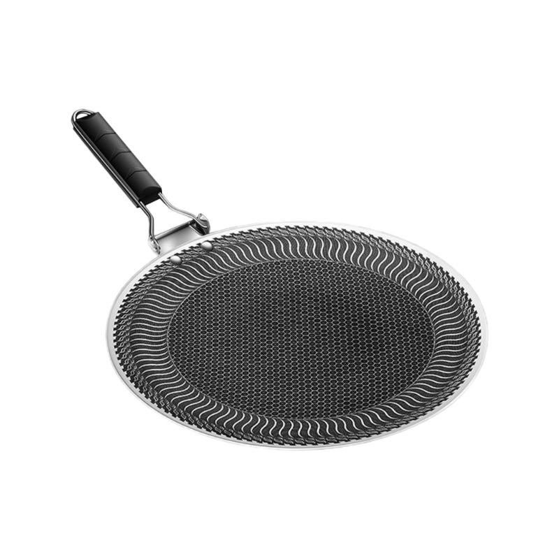 Round BBQ Griddle Pans with Handle NonStick Barbecues Plate Stainsless Steels Bakings Pans Outdoor Travel Campings Fryings Pans