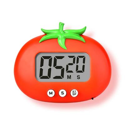 Digital Kitchen Timer with Magnetic Attachment Large Display Timer Tomato Shaped Timer for Cooking Exercise and Study