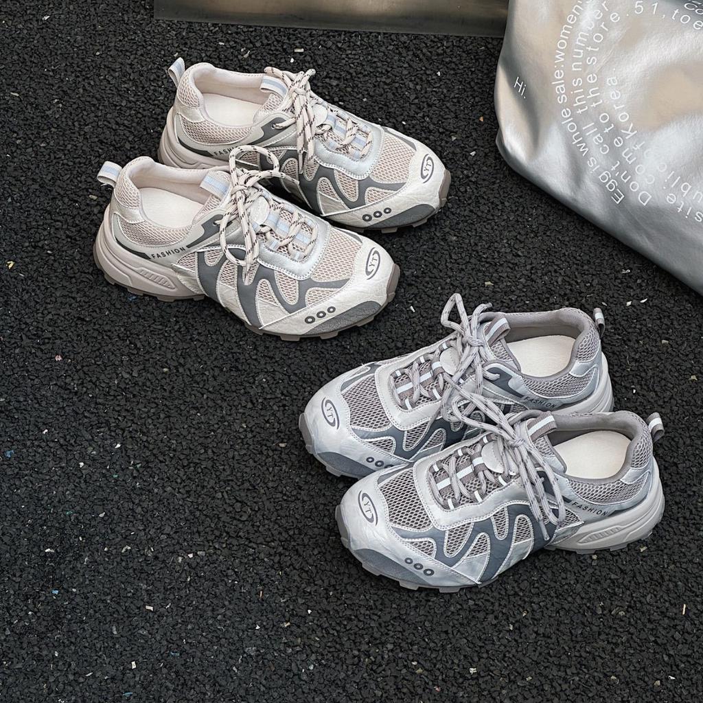 European Products Popular Dad Shoes Girl 2025 Autumn New Niche Non-collision Versatile Shoes Sports and Leisure Forrest Gump Shoes