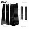 Car Stickers For Honda Civic 8/9/10Th 2006 2007- Glossy Black Door Window Pillar Posts Cover Trim Kits AUTO Accessories