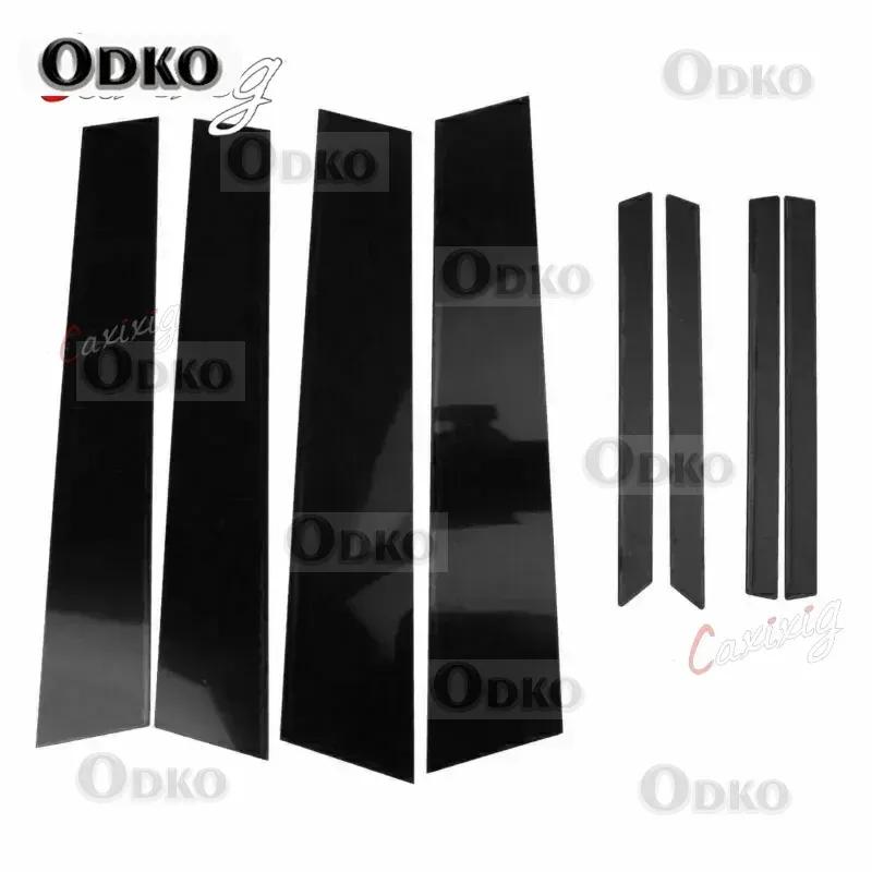 Car Stickers For Honda Civic 8/9/10Th 2006 2007- Glossy Black Door Window Pillar Posts Cover Trim Kits AUTO Accessories