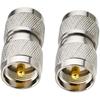 DHT Electronics RF Coaxial Coax Adapter UHF Male To Male PL-259 Connector Pack of 2