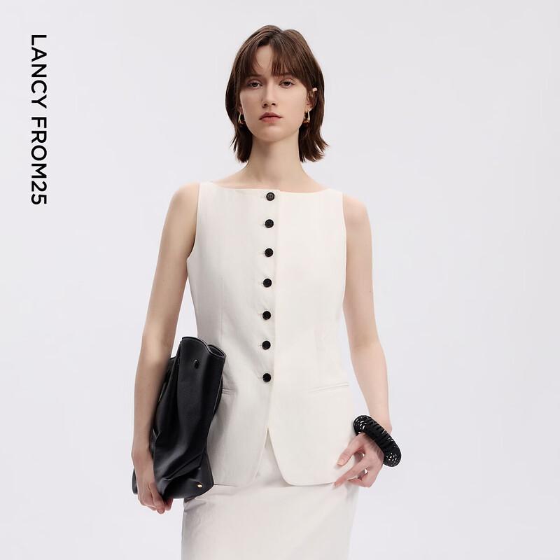 Langzi Elegant Old Money Bardot Vest Top L