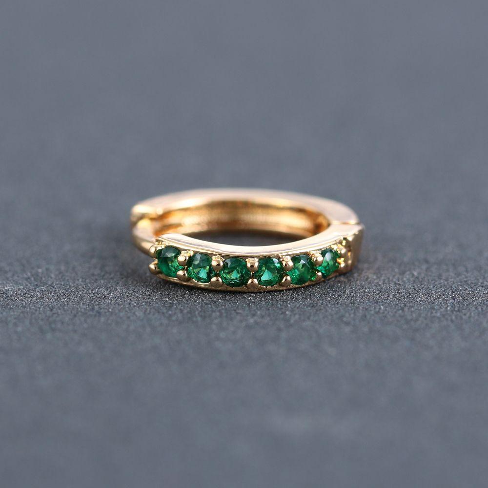 Huggie Hoop Earring Nose Ring CZ Ear Piercing Zircon Ear Stud Colorful CZ Earrings Cubic Zirconia