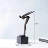 Swimming Metal Figurines Creative Metal Handicraft Movement Figurines Diving Sportsman Abstract Sculpture Home Decoration