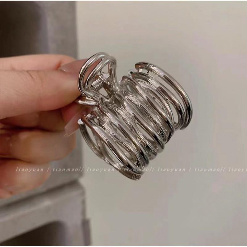 Dámská velká stříbrná spona do vlasů 2024 na léto