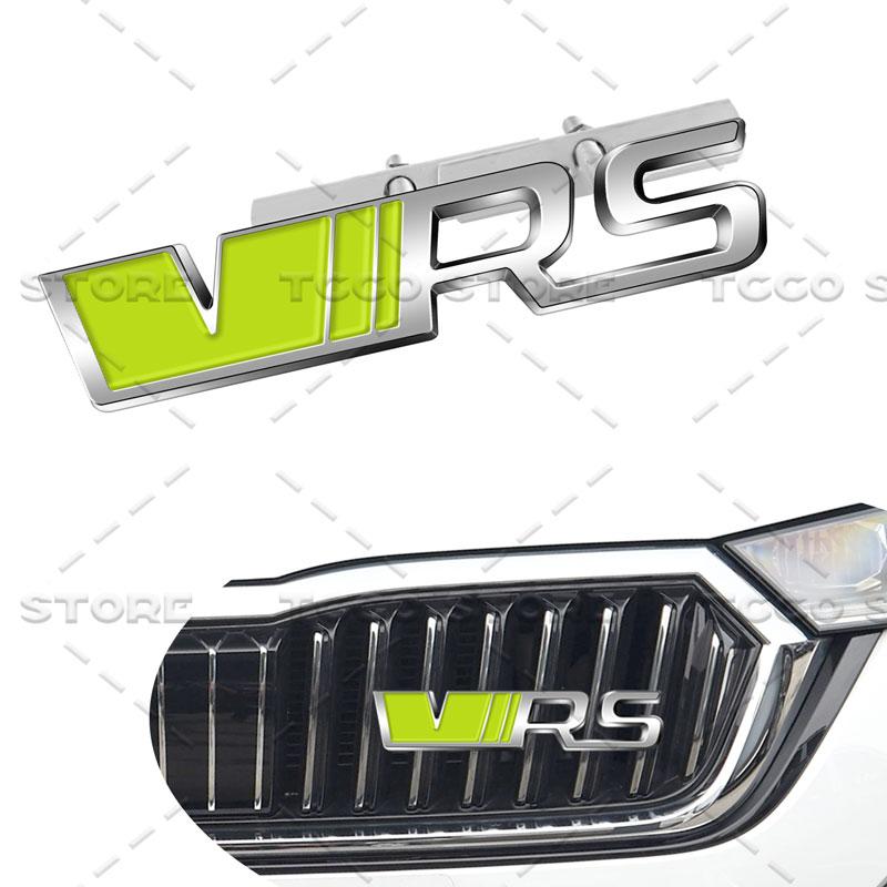 3D Chrome Metal Car Styling VRS Logo Front Grille Emblem Sticker For Skoda Octavia Fabia Rapid Superb Kodiaq Rear Trunk Decor