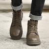 Scarpe da Uomo alla Moda Comode Designer Stivali Chelsea alla Caviglia in Vera Pelle Scarpe da Uomo Suola Spessa Stivali Casual da Motociclista Uomo Business