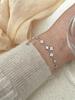 ZAKOL Shiny Zircon Inlaid Four-leaf Flowers Chain Bracelet for Women Niche Simple Desgin Stacked Bracelets Party Accessories