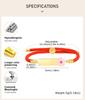 Personalized Baby Name Bracelet, Red String Adjustable,charms Flower Butterfly Stainless Steel Bar ID Bracelet for Kid Child