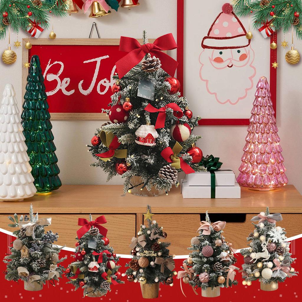 Christmas Table LED Christmas Tree Christmas Tree Ornaments Holiday Ornaments Christmas Decorations Desktop Decoration Ornaments.