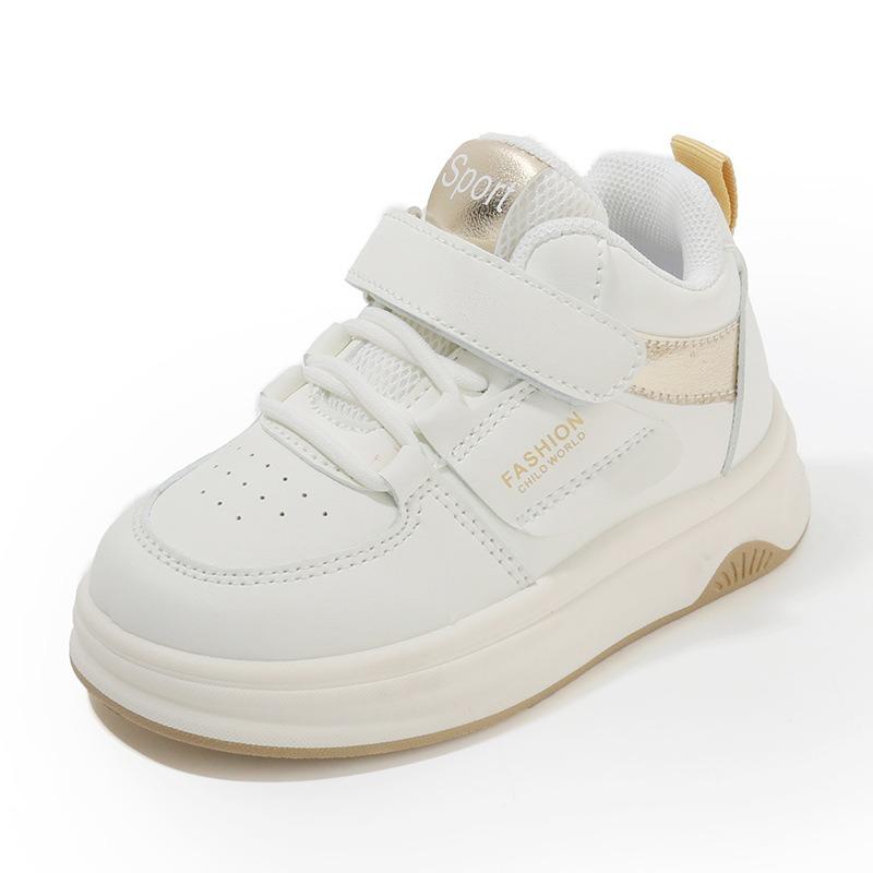 Children's Sports Shoes - New Spring/Autumn Arrival, High-Top White Sneakers for Girls, Casual Skate Shoes for Boys, Soft-Soled Shoes for Toddlers