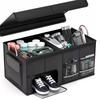 Nishihaya Car Storage Box Trunk Large with Compartment Car Storage Case with Black Organizer, Capacity, Foldable, Lid, Trunk/Luggage Storage, Handle,