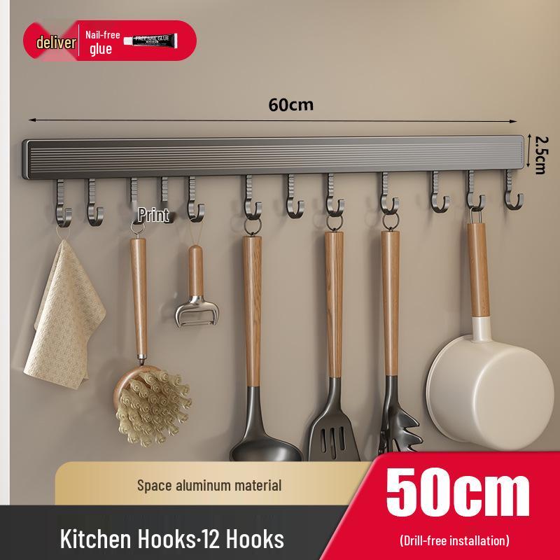 Wall-Mounted Multifunctional Kitchen Spice and Knife Organizer