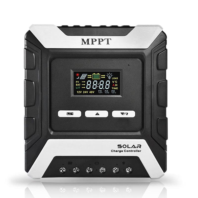 10A/30A/60A/80A MPPT Solar Controller Color LCD Screen Solar Charging Controller 12/24/48V Input Automatic Identification